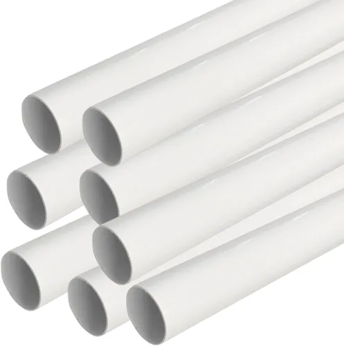 Vista 8 de Bridas de soporte para barra de armario con accesorio de rosca, enchufes de poste de ropa resistentes para armarios Blanco brillante 1 par