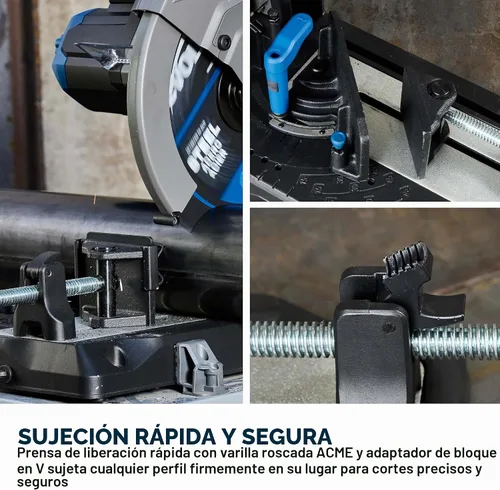 Vista 10 de Evolution S14CPS-Li - Kit de carga Sierra de corte de metal inalámbrica de 14 pulgadas Motor sin escobillas de 40 V Hoja de carburo EVOMAX