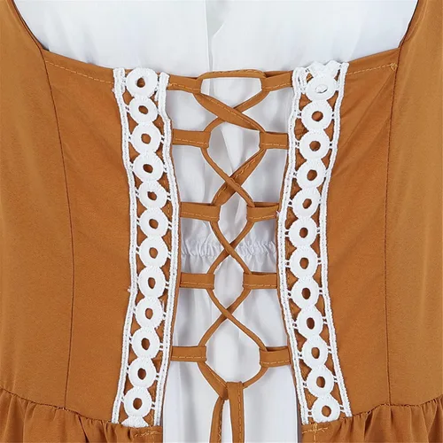 Vista 4 de Zhitunemi Renaissance Dresses for Women Costumes Medieval Dress for Women Renfaire Outfit - Halloween Parties Costume Events