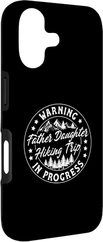 Vista 3 de Warning Father Daughter Hiking Trip in Progress Case for iPhone 17