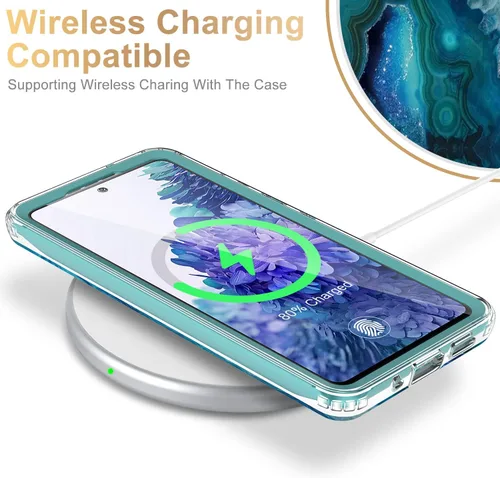 Vista 3 de Esdot Funda compatible con Samsung Galaxy S20 FE con protector de pantalla integrado, con diseño de moda para mujeres y niñas, funda protectora