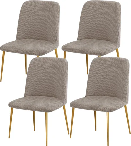 Vista 12 de Gollense Fundas de silla con respaldo curvado para comedor, fundas modernas de mediados de siglo, protector de asiento de silla semicírculo