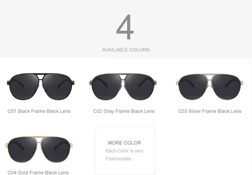 Vista 5 de MERRY'S Hombres Clásico Marca HD polarizado Gafas de sol de conducción de aluminio gafas de sol S8611