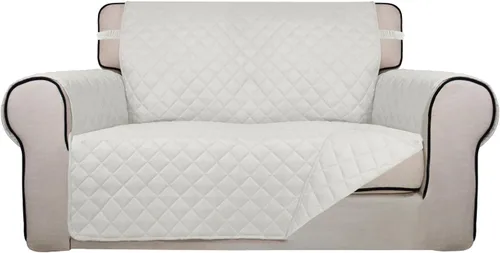 Vista 180 de PureFit - Funda de sofá acolchada reversible, protector de muebles impermeable, funda de sofá lavable con espuma antideslizante y correas elásticas
