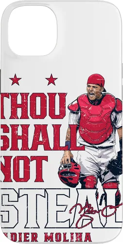 Vista 15 de Thou Shall Not Steal Yadier Molina St Louis MLBPA - Carcasa para iPhone 17