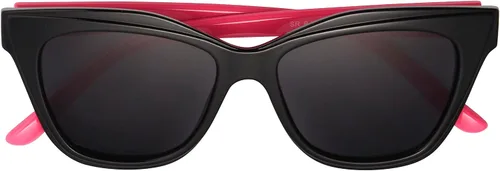 Vista 2 de Betsey Johnson Gafas de sol Sketchy Cateye para mujer, color negro, 5.591 in, Negro