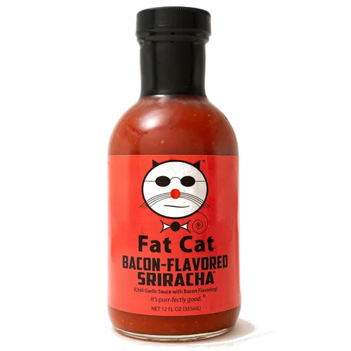 Vista 5 de Fat Cat Gourmet - Sriracha - Paquete de 2 variedades de salsa picante natural, atrevido y picante, sin conservantes, vegano, sin gluten, vegano