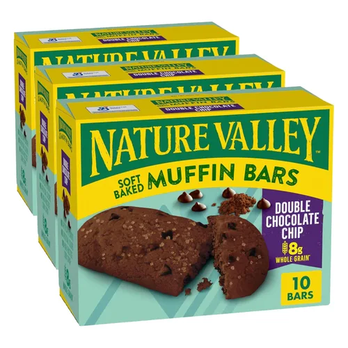 Vista 18 de Nature Valley Barras de magdalenas horneadas suaves, chispas de chocolate, barras de aperitivos, 10 barras, 12.4 onzas 8g Whole Grain per Serving