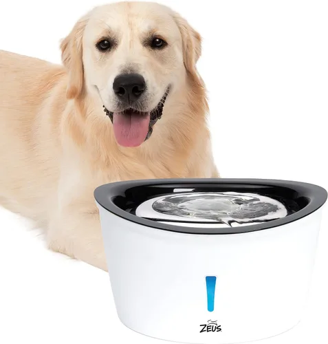 Vista 8 de Zeus Fuente cascada para perros con tapa de acero inoxidable