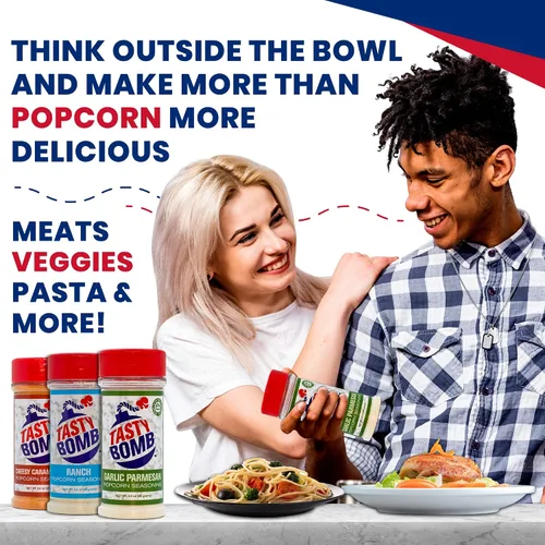 Vista 8 de Tasty Bomb Paquete de condimentos para palomitas de maíz, apto para dieta cetogénica, condimentos de palomitas de maíz en polvo para regalo, paquete