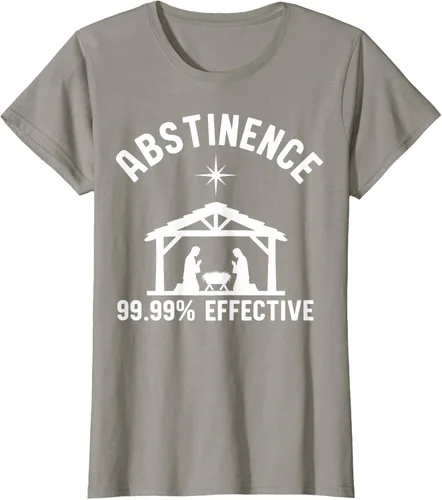 Vista 62 de Abstinence 99.99 Percent Effective Nativity Christmas Joke T-Shirt