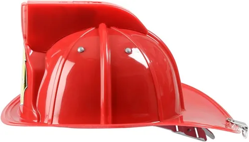 Vista 4 de Jr. - Casco rojo de bomberos con luces y sirena, sombrero de disfraz para niño