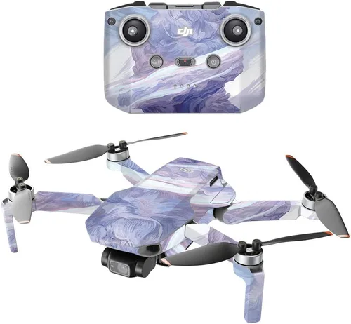 Vista 7 de MightySkins - Compatible con DJI Mini 2 Dron portátil - Angry Ripple Funda protectora de vinilo duradera y única Fácil de aplicar, quitar
