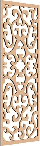 Vista 88 de 9 3/8 pulgadas de ancho x 24 3/8 pulgadas de alto x 1/4 de alto Smithfield paneles de pared de madera con calado, abedul