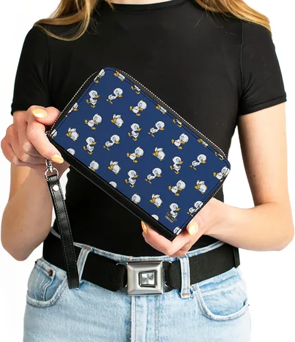 Vista 4 de Buckle-Down Cartera rectangular con cremallera de PU para mujer - Lilo y Stitch, 7.5"x4.5", Lilo & Stitch, Buckle-down Cartera rectangular