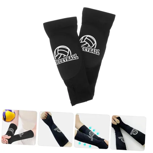Vista 6 de Mikikit 1 par de codos acolchados protectores de brazo deportivos para voleibol y baloncesto, soporte de compresión, almohadillas protectoras