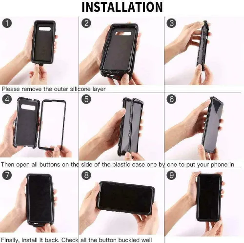 Vista 5 de 14 Pro Max - Funda protectora híbrida a prueba de golpes, diseño de doble capa, cubierta dura compatible con iPhone 14 Pro Max (negro y negro)