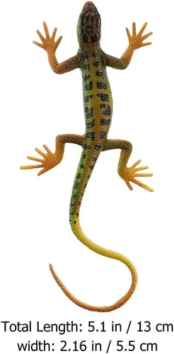 Vista 9 de NUOBESTY Figura de lagarto falso de juguete de plástico de lagarto figura de acción de reptil juguete para colección ciencia educativo (verde)