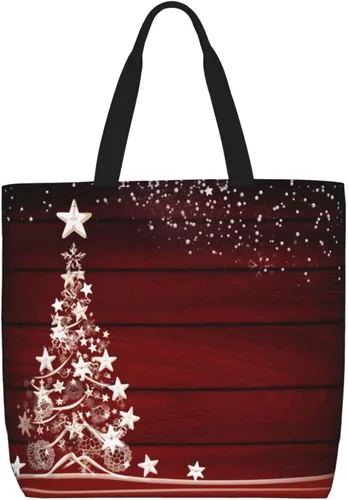 Vista 12 de Bolsa de mano de girasoles negros para mujer, bolsas reutilizables para compras de comestibles con cremallera, bolsa de hombro casual Hojas de otoño