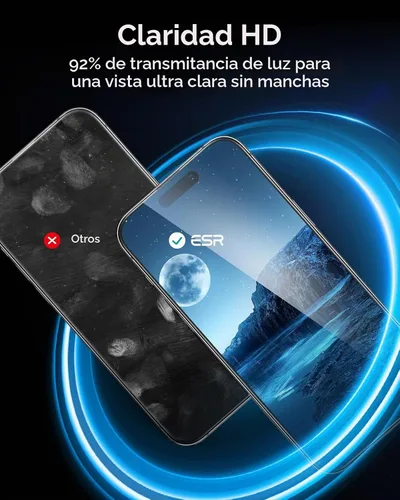 Vista 8 de ESR Paquete de 3 para iPhone 14 Pro Protector de Pantalla de Privacidad, Protector de Pantalla de Privacidad de Vidrio Templado Anti-espía