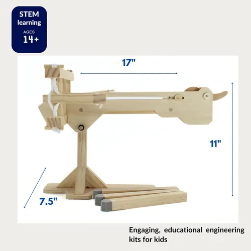 Vista 5 de Pathfinders Kit STEM - Ballesta romana Balista Kits de ciencia para niños de 8 a 10 años de 10 a 14 años Kits de tallo para niños de 12 a 14