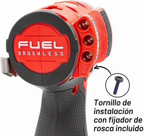 Vista 4 de Simon Tools Portabrocas Magnético para Controlador de Impacto y Taladro Milwaukee M12 - Portabrocas Milwaukee para M12 Lado derecho rojo