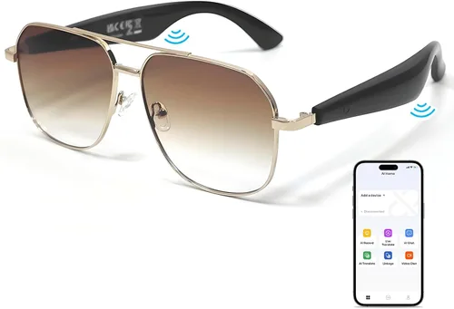 Vista 9 de Lentes inteligentes AI Bluetooth5.4, 140 idiomas en tiempo real