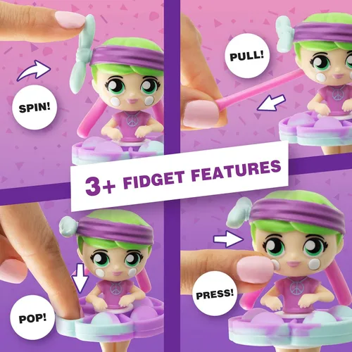 Vista 2 de Fashion Fidgets - Juguetes sensoriales para ansiedad – Paquete de 2 juguetes antiestrés para presionar – Alivio de la ansiedad y el estrés para niños