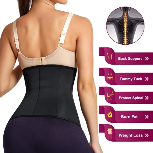 Vista 4 de REYEOGO Mujeres Shapewear Cinchers Cintura Entrenador Control de la barriga Underbust Corsé Cinturón Envoltura Cuerpo Shaper Faja de Entrenamiento
