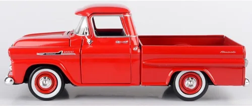 Vista 3 de Motor Max 1:24 W/B American Classics 1958 Chevrolet Apache Fleet Side Pickup Camión Diecast para niños unisex