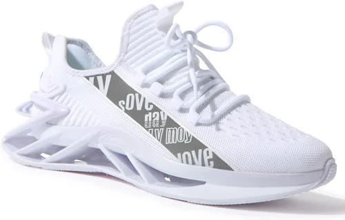 Vista 2 de Firholm Zapatos casuales de malla para hombre para caminar y correr zapatos deportivos sin cordones ligeros transpirables