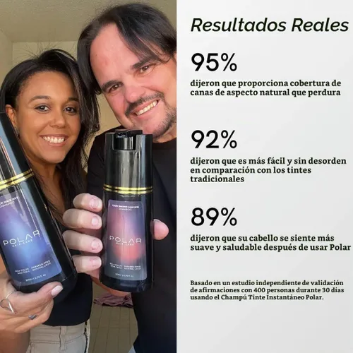 Vista 4 de Champú de tinte polar para el cabello castaño claro champú de color para cabello gris