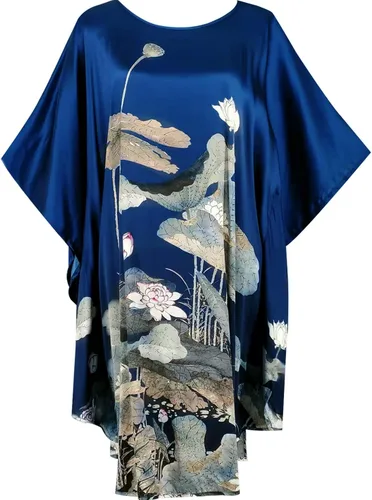Vista 31 de Pijama de seda 100% para mujer, batas de baño de seda para mujer, batas de kimono de seda, batas de baño con mangas de muñeca, estampado floral