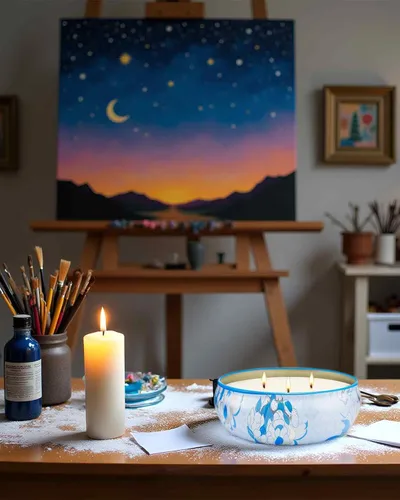 Vista 119 de M&SENSE Velas aromáticas de bayas cítricas, vela grande de lata de soja de 3 mechas, más de 40 horas de tiempo de combustión, cera vegana 100%