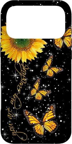 Vista 22 de You are My Sunshine Vintage Sunflower and Monarch Butterfly Case for iPhone 17