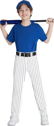 Vista 9 de QBK 2T 3T 4T 5T to 17 años Niños Pantalones de Béisbol Pantalones Pantalones de Softbol Niños Tee Ball Pantalones Negro