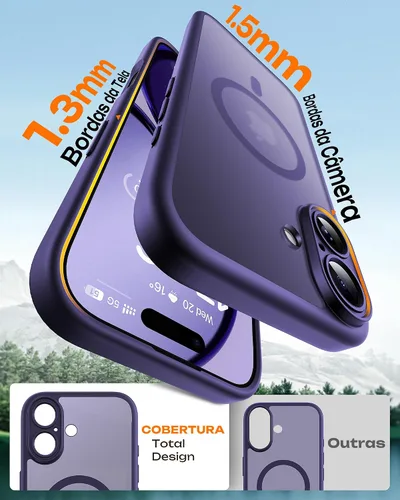 Vista 772 de TOCOL Funda para iPhone 11, compatible con Magsafe, protección completa de cámara, imanes integrados, protección contra caídas, funda translúcida
