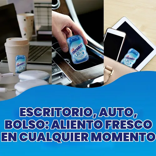 Vista 7 de Mentos Goma de mascar Pure Fresh sin azúcar, menta fresca, 10