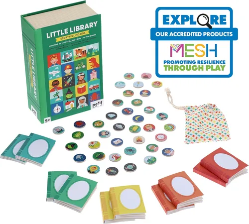 Vista 2 de Petit Collage Little Library Storytelling Box - Caja mediana