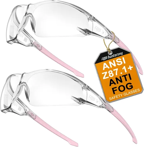 Vista 11 de HTS HUNTERSKY ANSI Z87.1 Gafas de seguridad antivaho envolventes transparentes, gafas de laboratorio para pickleball y química con resistencia a