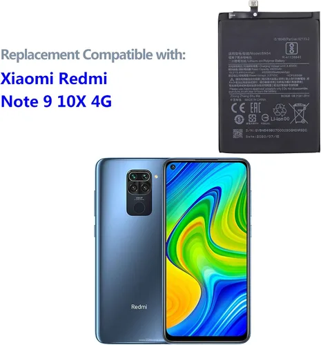 Vista 4 de Batería de repuesto BN54 compatible con Redmi Note 9 Note9 M2003J15SC, M2003J15SG, M2003J15SS + herramientas
