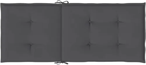Vista 7 de Cojines para silla de jardín con respaldo alto, 2 piezas, color antracita, 47.2 x 19.7 x 1.2 pulgadas, cojines de tela para sillas de comedor