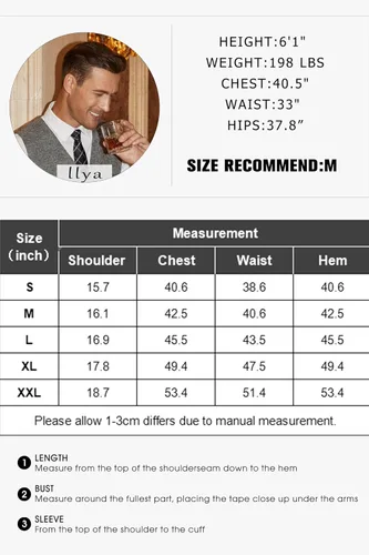 Vista 6 de COOFANDY Chalecos casuales de negocios para hombre, chaleco ligero y ajustado
