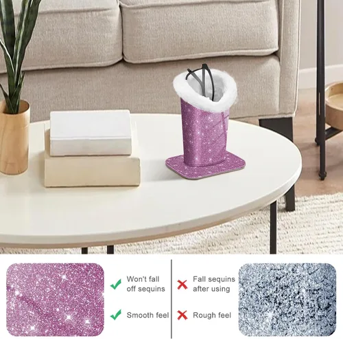 Vista 200 de Fintie Soporte para anteojos forrado de felpa con base magnética, estuche de cuero vegano prémium para lentes