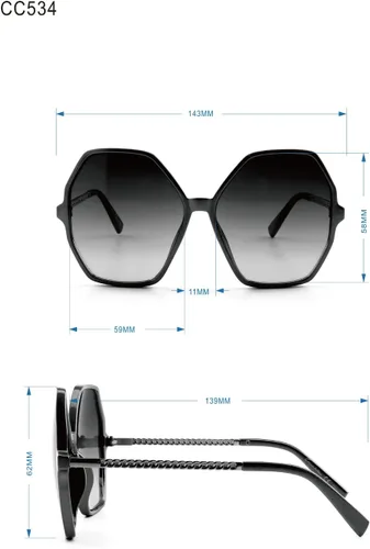 Vista 5 de Circus NY by Sam Edelman Women's CC358 Metal Heart Sunglasses
