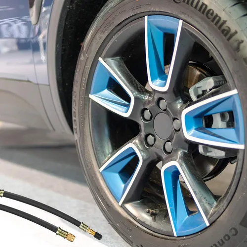 Vista 8 de Mellbree 2 extensores de vástago de válvula, extensión flexible de vástago de válvula de neumático Schrader de 8.25 pulgadas compatible con Harleys