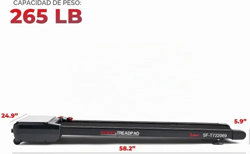 Vista 6 de Sunny Health & Fitness Treadpad Auto Incline Treadmill Walking Pad