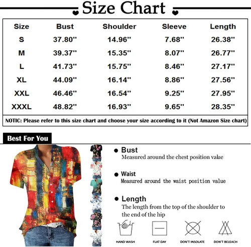 Vista 3 de Y2k Spring Cut Out Short Sleeve T-Shirt for Women Party Floral Button Tshirts Comfort Lapel Tunics