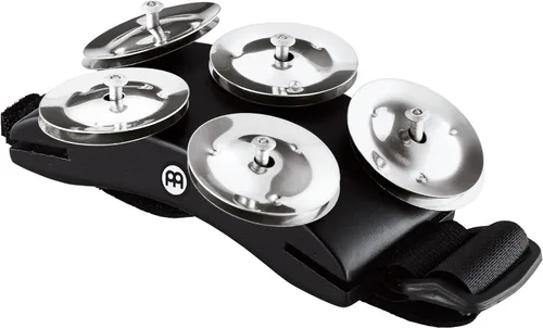 Vista 9 de Foot Tambourine Musical Instrument, Drum Accessory for Guitar, Cajon — NOT MADE IN CHINA — Stainless Steel Jingles