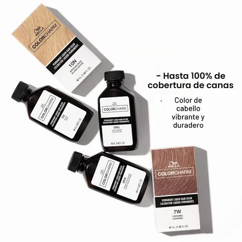 Vista 4 de WELLA Color Charm - Tinte líquido permanente para el cabello para cobertura de canas, rubio claro natural